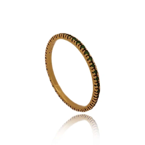 Aliança Ouro 18K E Esmeraldas