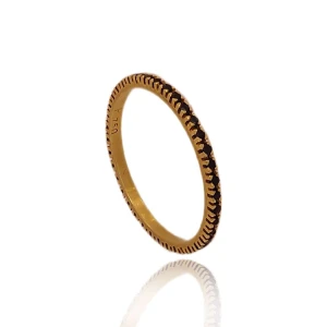 Aliança Ouro 18K E Safiras Azuis