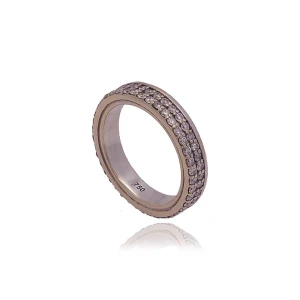 Aliança Ouro Branco E Diamantes