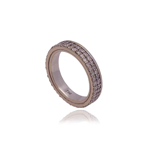 Aliança Ouro Branco E Diamantes