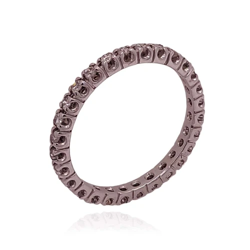 Aliança Ouro Branco E Diamantes
