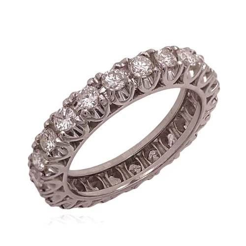 Aliança Ouro Branco E Diamantes