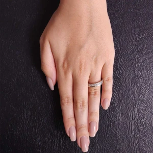 Aliança Ouro Branco E Diamantes