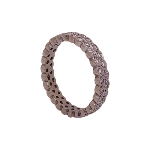 Aliança Ouro Branco E Diamantes