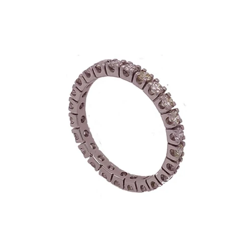 Aliança Ouro Branco E Diamantes