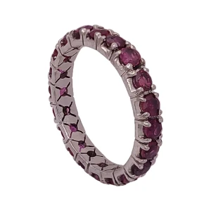 Aliança Ouro Branco E Rubis