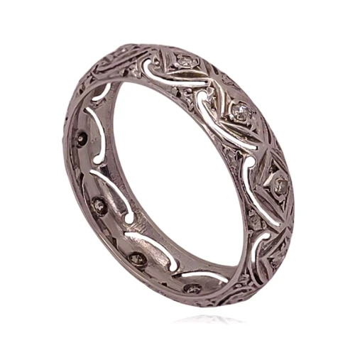 Aliança Platina E Diamantes