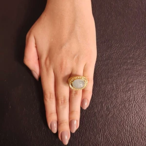 Anel Ouro 18K, Água Marinha E Diamantes