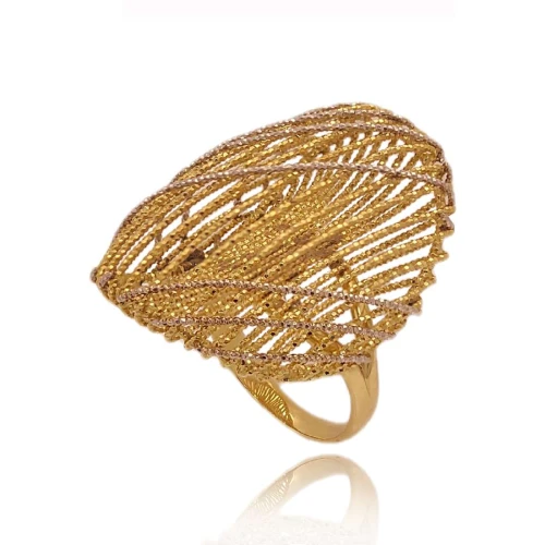 Anel Ouro 18K Duas Cores