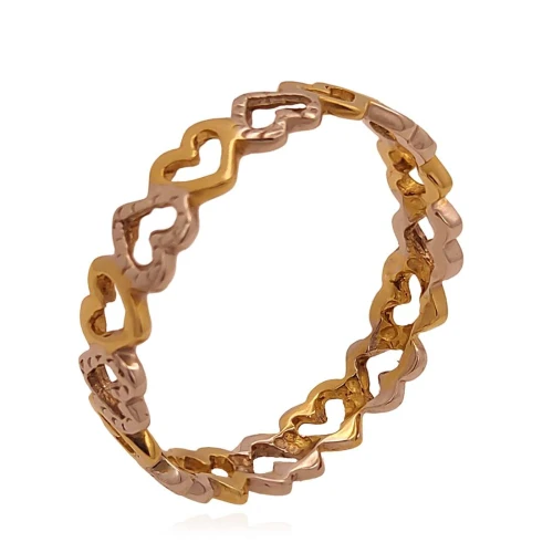 Anel Ouro 18K Duas Cores