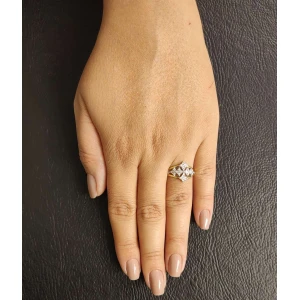 Anel Ouro 18K Duas Cores E Diamantes
