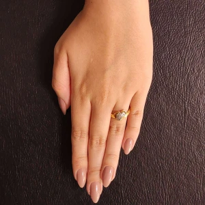 Anel Ouro 18K Duas Cores E Diamantes Anel Ouro 18K Duas Cores E Diamantes