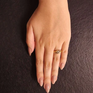 Anel Ouro 18K Duas Cores E Diamantes Anel Ouro 18K Duas Cores E Diamantes