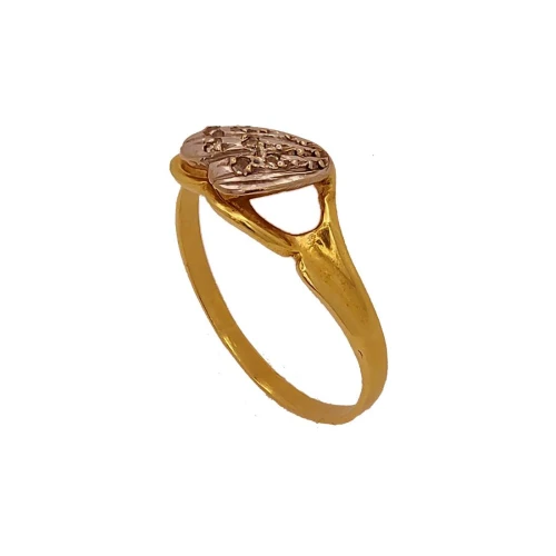 Anel Ouro 18K Duas Cores E Diamantes