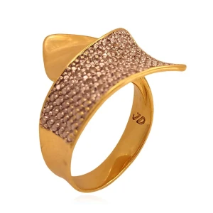 Anel Ouro 18K Duas Cores E Diamantes