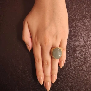 Anel Ouro 18K E Água Marinha