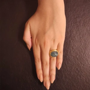 Anel Ouro 18K E Água Marinha