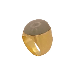 Anel Ouro 18K E Água Marinha