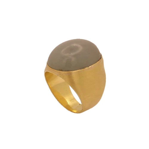 Anel Ouro 18K E Água Marinha