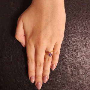 Anel Ouro 18K E Ametista Anel Ouro 18K E Ametista