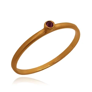 Anel Ouro 18K E Ametista