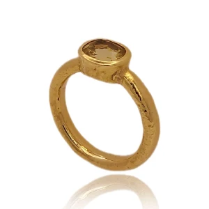 Anel Ouro 18K E Citrino