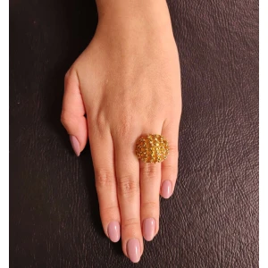 Anel Ouro 18K E Citrinos