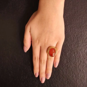 Anel Ouro 18K E Cornalina