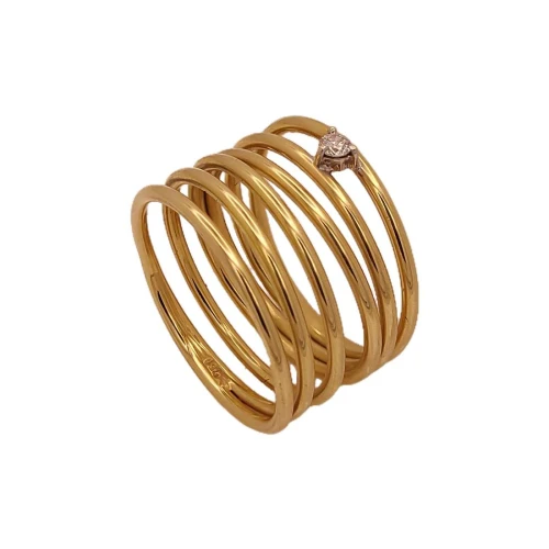 Anel Ouro 18K E Diamante