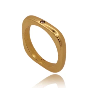 Anel Ouro 18K E Diamante