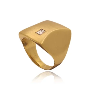 Anel Ouro 18K E Diamante