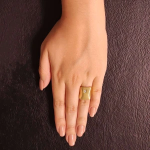 Anel Ouro 18K E Diamante