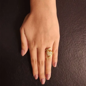 Anel Ouro 18K E Diamantes