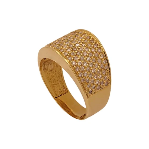 Anel Ouro 18K E Diamantes