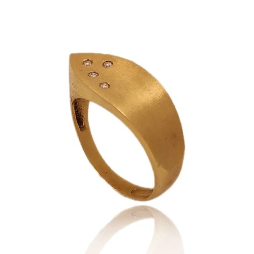 Anel Ouro 18K E Diamantes