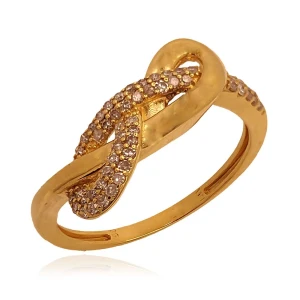 Anel Ouro 18K E Diamantes