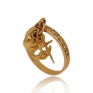 Anel Ouro 18K E Diamantes