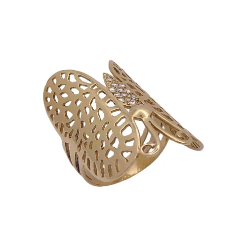 Anel Ouro 18K E Diamantes