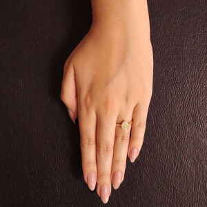 Anel Ouro 18K E Diamantes