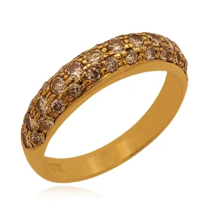 Anel Ouro 18K E Diamantes