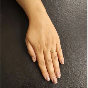 Anel Ouro 18K E Diamantes