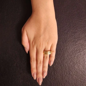 Anel Ouro 18K E Diamantes