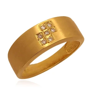 Anel Ouro 18K E Diamantes