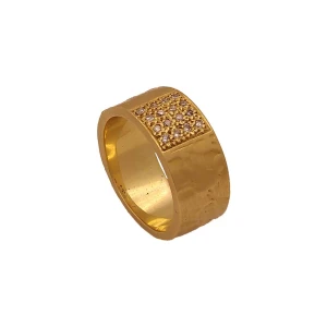 Anel Ouro 18K E Diamantes
