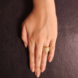 Anel Ouro 18K E Diamantes