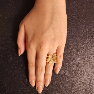 Anel Ouro 18K E Diamantes