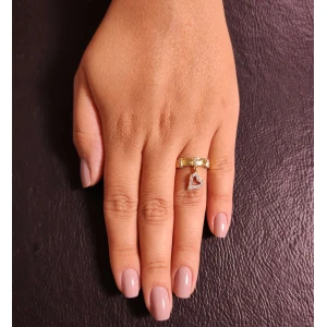 Anel Ouro 18K E Diamantes