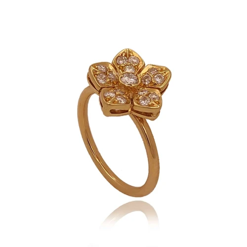 Anel Ouro 18K E Diamantes