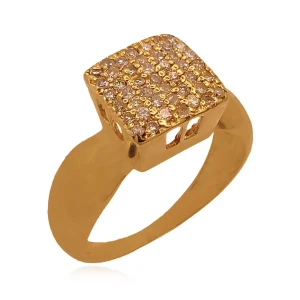 Anel Ouro 18K E Diamantes