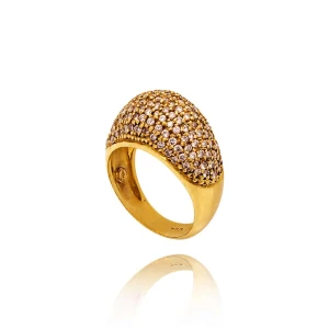 Anel Ouro 18K E Diamantes